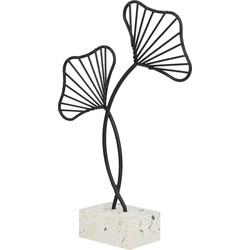 QUVIO Ginkgo blad op standaard - Woondecoratie - Zwart