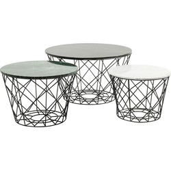 Kare Salontafel East Round (Set van 3)