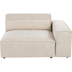 HELLNAR - Hoekmodule - Lichtbeige - Linkszijdig - Fluweel