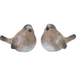 Ster - Vogel | polyester | bruin | 10.5x7x (h)7.5 cm