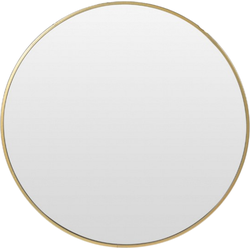 MISOU Spiegel - Rond - Goud - Glas - Wandspiegel - Spiegel badkamer - Diameter 55cm - Accessoires