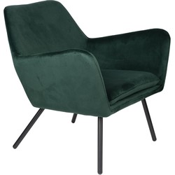 fauteuil bon velvet groen 78 x 80 x 76
