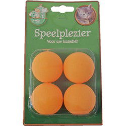 Kattenspeelgoed blisterpak a 4 stuks ping pong bal