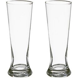 Secret de Gourmet Bierglazen - 8x stuks - transparant - 370 ml - 21 cm - Bierglazen