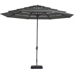 Madison - Parasol Syros Open Air Round Grey - 350cm - Grijs