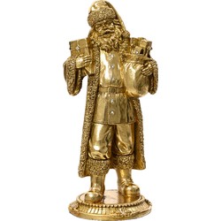 Kerstman polyresin l12b12h29 cm goud kerst