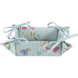 Clayre & Eef Broodmand Blauw Groen Katoen Bloemen