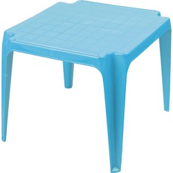 Sunnydays Kindertafel - blauw - kunststof - buiten/binnen - L56 x B51 x H44 cm - Bijzettafels - Bijzettafels