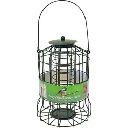 Boon Vogel voedersilo - groen - 36cm - metaal - voor kleine vogels - geschikt voor vetbollen - Vogel voedersilo