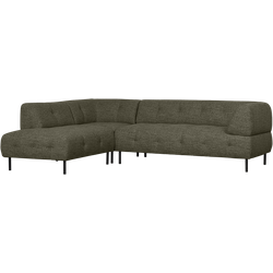 WOOOD Lloyd Hoekbank - Polyester - Groen Melange - 77x267x205/91