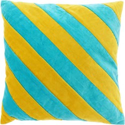 Unique Living - Sierkussen  Zoya Yellow/ Blue -45x45cm