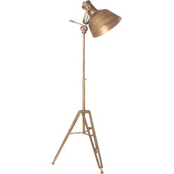 Trendy Vloerlamp - Anne Light & Home - Metaal - Trendy - E27 - L: 35cm - Voor Binnen - Woonkamer - Eetkamer - Brons