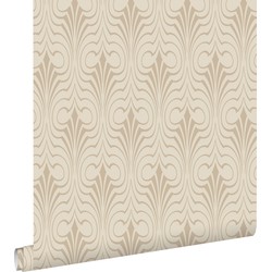 ESTAhome behang grafische vorm beige - 50 x 900 cm - 139634