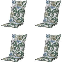 Madison -  Tuinstoelkussen Hoge Rug Bliss blue - Ca. 123x50 cm - Set van 4