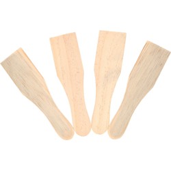 HI Gourmetspatels - 4x - hout - 15 x 4 cm - gourmetten - racletten - grillen - Keukenspatels