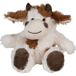 Clayre & Eef Knuffel Koe Wit Bruin Pluche