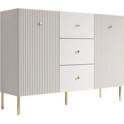Meubella - Dressoir Vermont - Wit - 135 cm