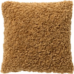 Dutch Decor CATO - Sierkussen 45x45 cm – getuft - heerlijk zacht – met teddy krullen – Affogato - beige - Dutch Decor