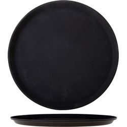 Cosy & Trendy horeca dienblad antislip rond - zwart - kunststof - D35 cm - Dienbladen