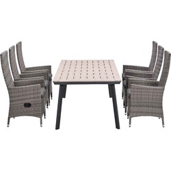 Garden Impressions Nice tuinset 7-delig - Penedo tuintafel 230x100 cm