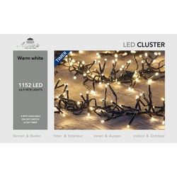 Anna's Collection Kerstverlichting - 1152 leds - warm wit - 7 meter - clusterverlichting - Kerstverlichting kerstboom