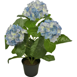 Hoyz Greenery - Kunstplant Hortensia Blauw 35 cm