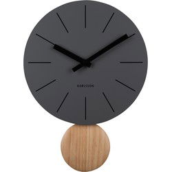 Karlsson - Wandklok Arlo pendulum - Donkergrijs