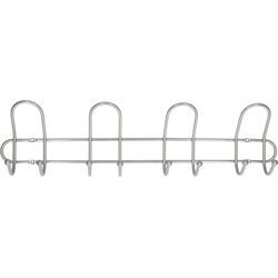 Wandkapstok - 4-haaks - verchroomd aluminium - 15 x 53,5 cm - kapstok - Kapstokken