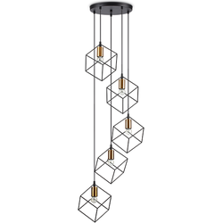 Ideal Lux - Ice - Hanglamp - Metaal - E27 - Zwart