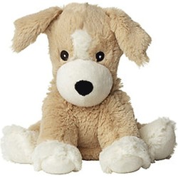 Grijze honden puppies heatpack/coldpack knuffels 34 cm knuffeldieren - Opwarmknuffels