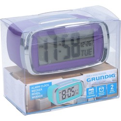 Grundig Wakker - digitaal - paars - kalender functie - 10 cm - snoozefunctie - Wekkers