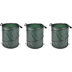 3x stuks groene pop-up tuinafvalzak 130 liter - Tuinafvalzak