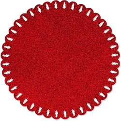 Unique Living | Placemat Xmas | Rond | Polyester | Rood | Ø38cm