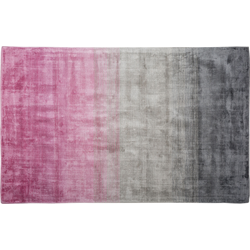 ERCIS - Laagpolig vloerkleed - Grijs/Roze - 140 x 200 cm - Viscose