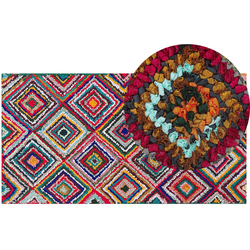 KAISERI  - Shaggy vloerkleed - Fuchsiapaars - 80 x 150 cm - Katoen
