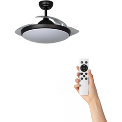 Plafondventilator Alexia met verlichting - Ø106cm - 6 snelheden- Afstandsbediening - Zwart