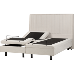 Beliani DUKE II - Tweepersoonsbed-Beige-Polyester