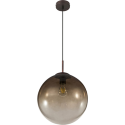 Landelijke hanglamp Varus - L:30cm - E27 - Metaal - Bruin