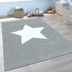 Kindervloerkleed - Cosena - Grijs - 80x150 cm