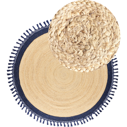 Beliani MARTS - Gevlochten-Beige-Jute