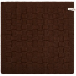 Knit Factory Keukendoek Uni - Chocolate - 50x50 cm