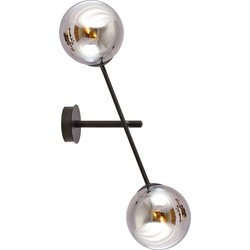 moderne wandlamp Parisi Zwart 2-lichts