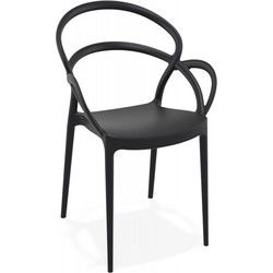 Terrasstoel JULIETTE 57x56x82 cm Zwart