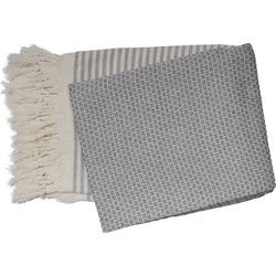 PHLOX Hamamdoek 100 x 200 cm, saunadoek, strandhanddoek, yogadoek en spa-doek, zacht, lichtgewicht, groot, Oeko-Tex gecertificeerd 100% katoen - antraciet