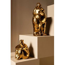 PTMD Decoratieve Standbeeld Oday - 17x15x35 cm - Keramiek - Goud