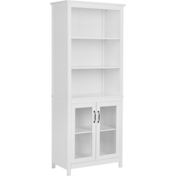 LUSBY - Vitrinekast - Wit - Hout