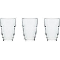 Waterglazen/drinkglazen - 6x - glas - 265 ml - D7 x H10 cm - Drinkglazen