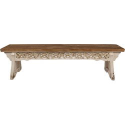 Clayre & Eef Bankje 169x36x46 cm Bruin Hout