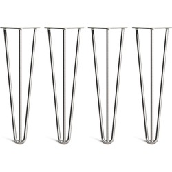 The Hairpin Leg Co. - Hairpin Legs - Bank - 40cm - 10mm - Bankpoten - 3 Staven - Onbewerkt Staal