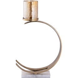 PTMD Kandelaar Cailey - 34x10x53 cm - Aluminium - Goud